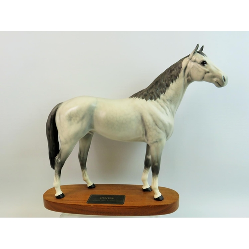 52 - Beswick Hunter from the connoisseur collection in matt glaze in grey. Model number 1734. Excellent c... 