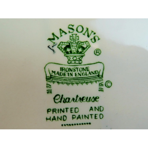 61 - Three Masons Oval picture frames in the Green Chartreuse pattern. All in good order and measure appr... 