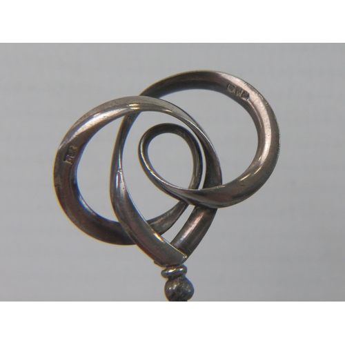 72 - Three Sterling Silver hat pins in the Art Nouveau style, Hallmarked for Charles Horner maker. See ph... 