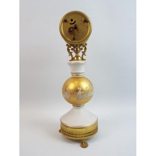 186 - French style gilt mantle clock.