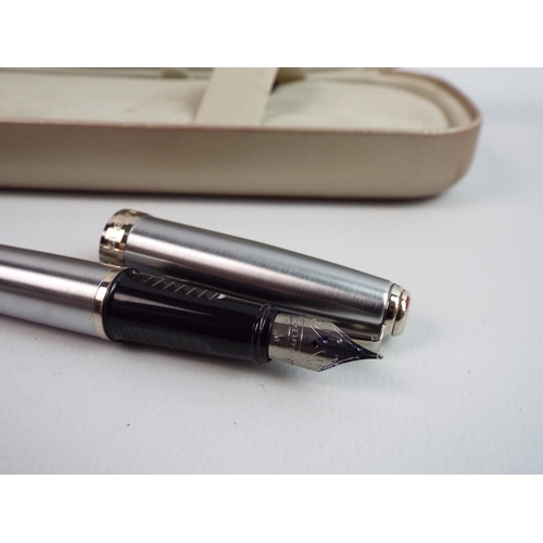 357 - boxed Sheaffer Prelude stainless steel fountain pen. See photos.