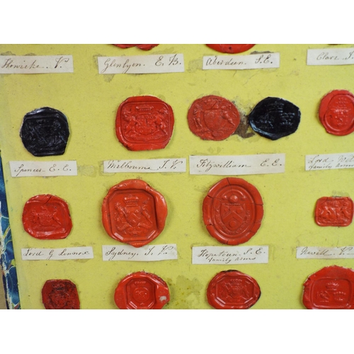 374 - Large job lot of antique wax seals on paper and board. See photos.