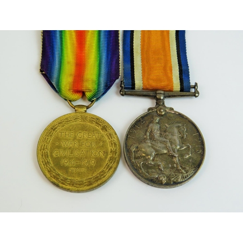 524 - 1914-18 plus WW1 Victory Medal. Both awarded to 50408 Pte FTC Rhodes, Lancs Fusiliers