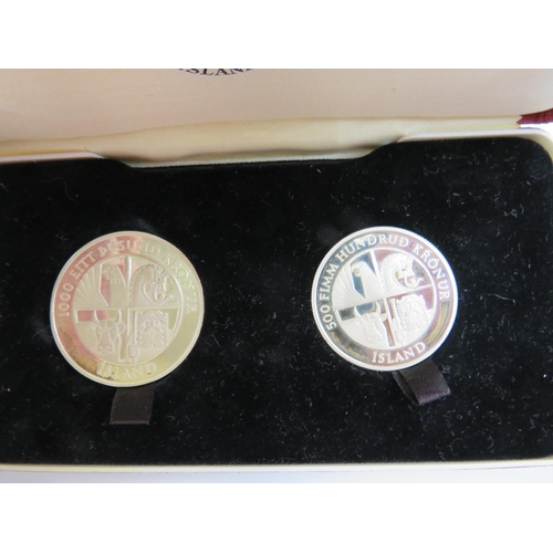 543 - Selection of interesting Silver coins to include  Queen Elizabeth 25th anniversary coin. A boxed JFK... 