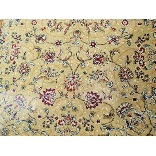 557 - Dunelm Oriental style 100% Polypropylene rug. Measures 80 x 150cms See photos.