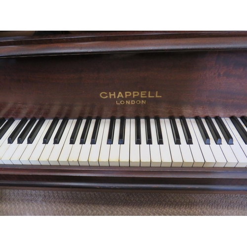 586 - Lovely Chappell Baby Grand Piano. Double seat with lots of vintage music sheets. Plays wonderfuly wi... 