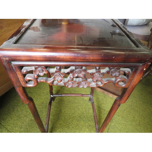 607 - Set of four Early 20th Century stacking rosewood, Faux bamboo tables. Each snugly fits under larger ... 