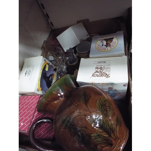 762 - 3 boxes of mixed ceramics etc