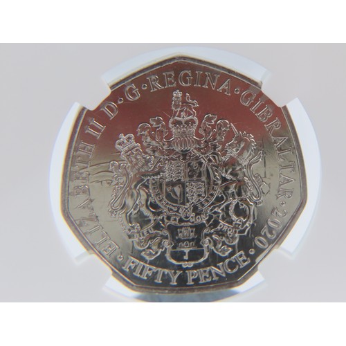 549 - 2020 Gibraltar Covid 50p 'We Unite as one' with original box and holographic certificate of Authenti... 