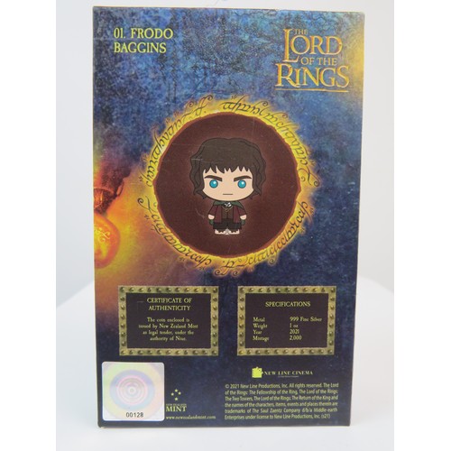 548 - Lord of the rings, Chibi .999  Fine Silver 1oz 2 Dollar coin limited edition of just 2,000. Issued i... 