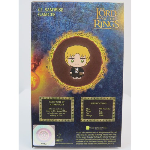 547 - Lord of the rings, Chibi .999  Fine Silver 1oz 2 Dollar coin limited edition of just 2,000. Issued i... 