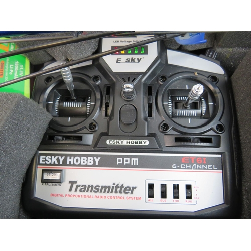 892 - E-Sky  Belt-GP Electronic radio controlled Helicopter. comes complete with radio control transmitter... 