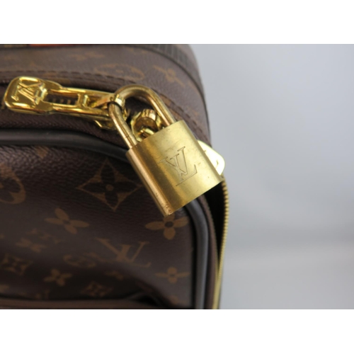 894 - Wheeled luggage bag in the style of Louis Vuitton. Originality not known. please study photographs.