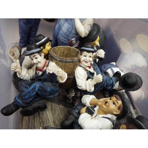 781 - Collection of Laurel and Hardy figurines.