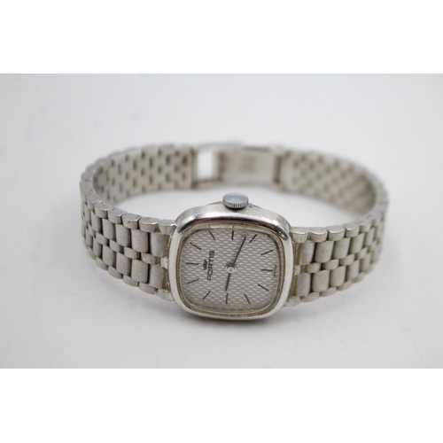 1 - Fortis. 925 Silver cased ladies Vintage mechanical watch. WORKING ORDER. Bracelet Strap.    836615