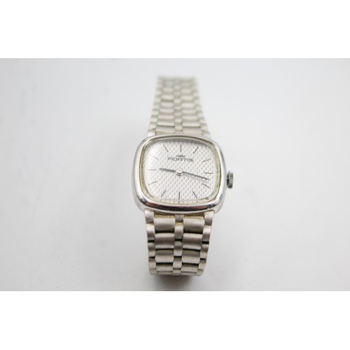 1 - Fortis. 925 Silver cased ladies Vintage mechanical watch. WORKING ORDER. Bracelet Strap.    836615