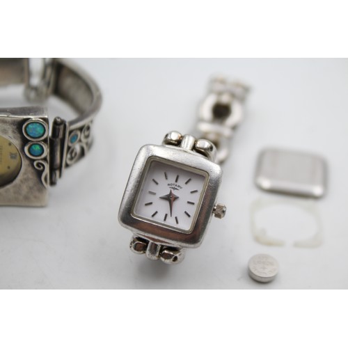 5 - TWO 925 silver cased ladies watches. by Rotary and Shablool. Both quartz movement in working order. ... 