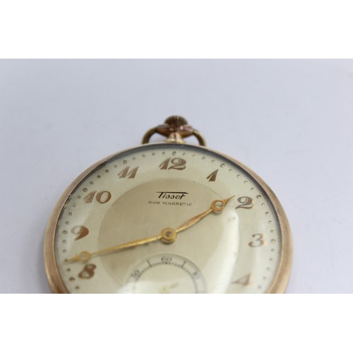 6 - Gents TISSOT Vintage mechanical open faced pocket watch in WORKING ORDER.  Tissot signed dial and mo... 