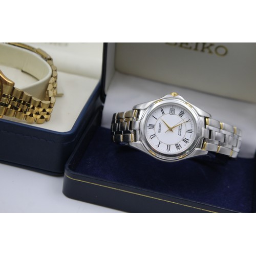 7 - 3 x Gents SEIKO  Kinetic WRISTWATCHES Kinetic Powered In Original |Boxes   Gents SEIKO Kinetic WRIST... 