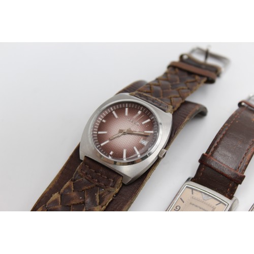 16 - 4 x Gents Quality Square WRISTWATCHES Quartz WORKING Inc Fossil Etc  Gents Quality  Square / Rectang... 