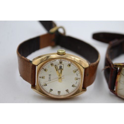 21 - 2 x Vintage Gents Quality Wristwatches Hand-Wind WORKING inc Smiths / Oris Vintage Gents  Wristwatch... 