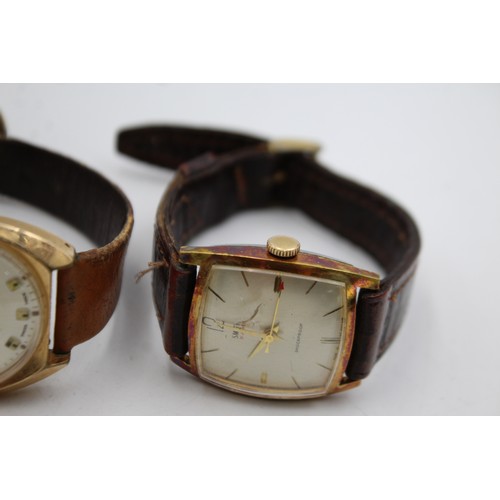 21 - 2 x Vintage Gents Quality Wristwatches Hand-Wind WORKING inc Smiths / Oris Vintage Gents  Wristwatch... 