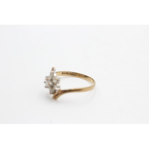 74 - 9ct gold clear gemstone ring (1.6g)       118946