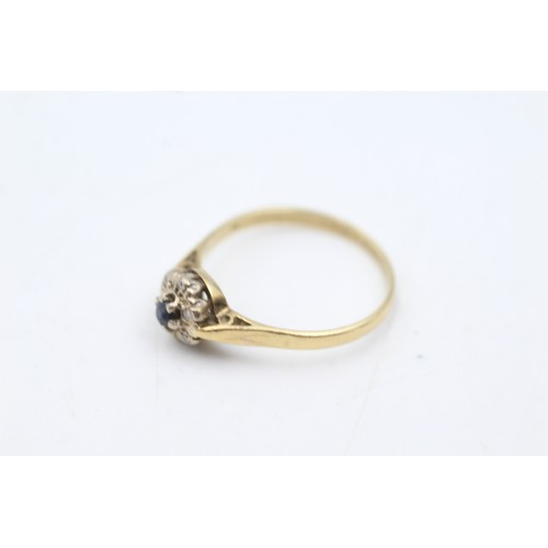 99 - 18ct gold diamond and sapphire ring (2.3g)       795127