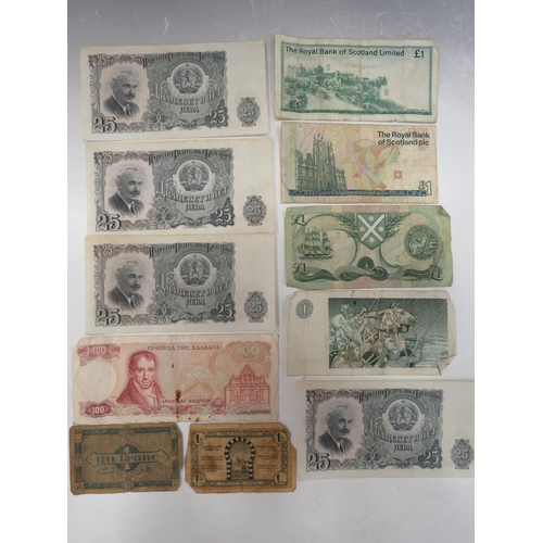 165 - Small selection of UK and foreign Bank notes. See photos.