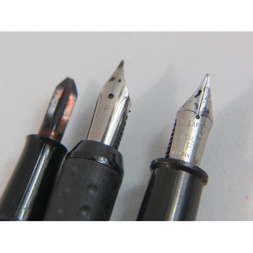 180 - Sheaffer Fountain pen with stainless Steel nib along with two others. See photos.