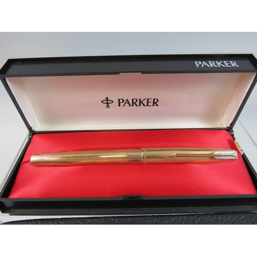 187 - Two Boxed Parker fountain pens. One with 14ct Gold Nib. See photos.