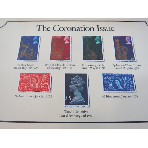 188 - Limited Edition, Coronation Issue of Gold Plated, Solid Silver Stamp Dies. 4959/500. Issued to Royal... 