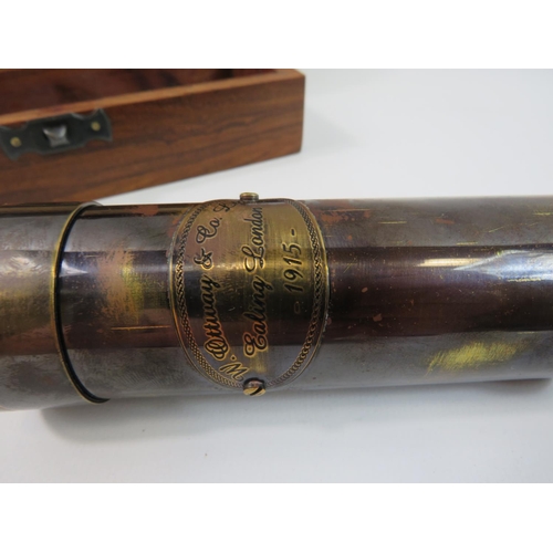 192 - Reproduction Four chamber Marine Telescope in Rosewood box. See photos.