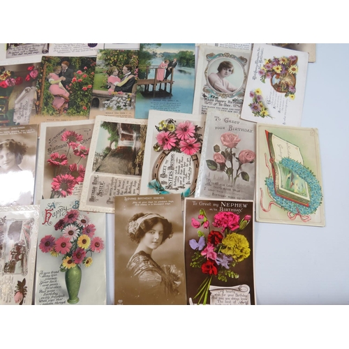 194 - Selection of Edwardian era Birthday cards. See photos.