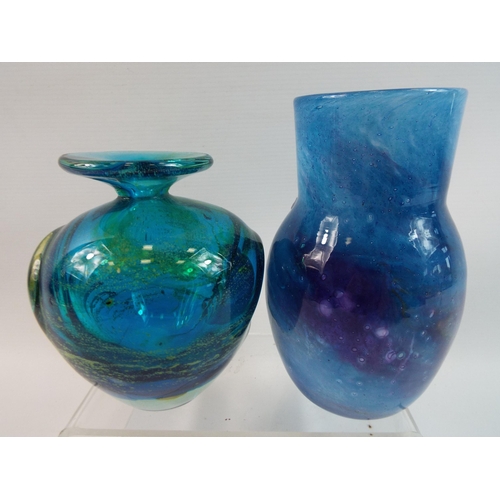 238 - Mdina art glass bottle plus one other art glass vase.