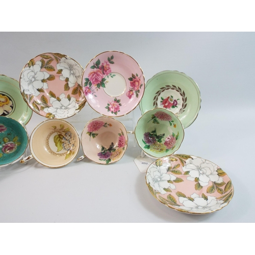 263 - 5 Mismatched Paragon cabinet cups and saucers.