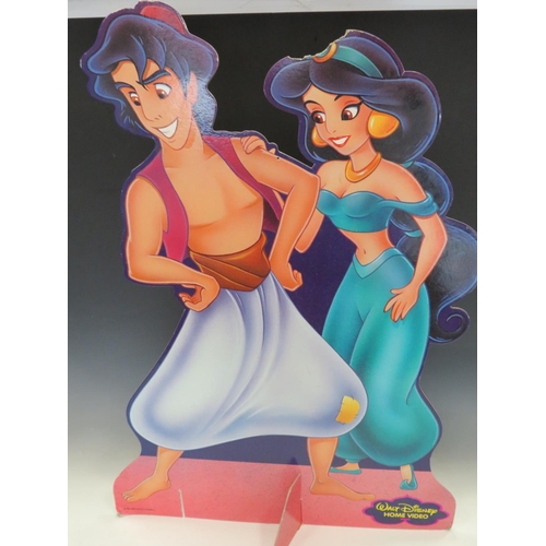 402 - Walt Disney 'Alladin' film advertising cut out measuring 35 inches tall, 24 inches wide. See photos