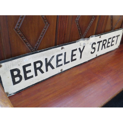 414 - Vintage Scunthorpe Street sign of metal constuction. Approx 10 x 52 inches. See photo