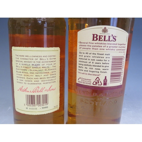 420 - Two full and Unopened bottles of Bells Old Scotch Whisky.  One bottle 75CL, the other 1.0 Litre,. Se... 