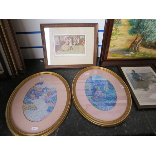 437 - Selection of good framed walercolours and prints, see photos.