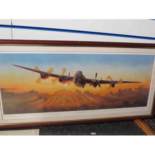 441 - Selection of Framed and Mounted Prints of WW2 aircraft, one signed by squadron members. See photos.