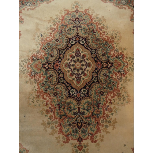 503 - Large wool rug which measures 112 x 79 inches. See photos.