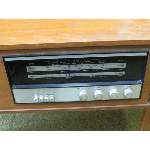 537 - Mid 20th century Radiogram/record player.  H:22 x W:43 X D:14 inches. Working condition unknown. See... 