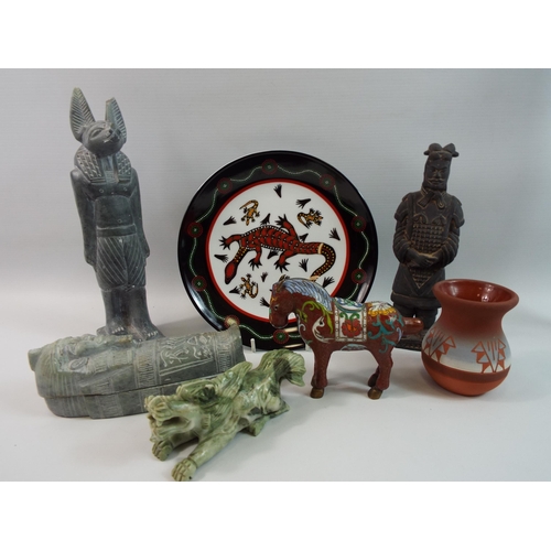 388 - Selection of various Souvenirs from Egypt, australia and asia.