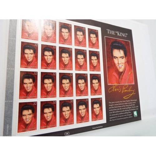 480 - Album of Elvis Mint stamps plus 1 other album with a few various mint stamps and a scunthorpe united... 