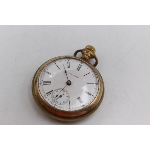 602 - 2 x Vintage Gents Rolled Gold POCKET WATCHES Hand-Wind Inc. Waltham Etc.  Vintage Gents rolled gold ... 