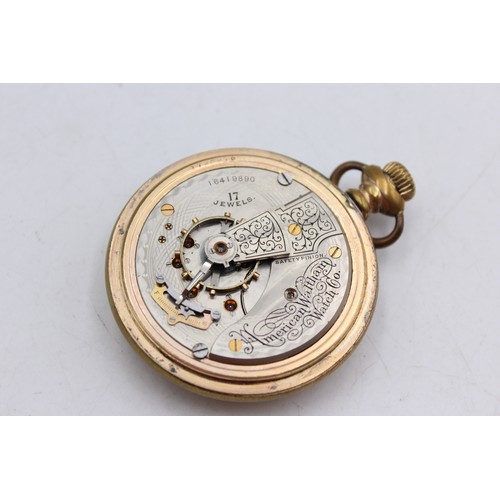 602 - 2 x Vintage Gents Rolled Gold POCKET WATCHES Hand-Wind Inc. Waltham Etc.  Vintage Gents rolled gold ... 