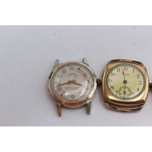 612 - 4 x Vintage Gents Wristwatch Heads Handwind / Automatic WORKING Inc. Waltham Etc   Vintage Gents Ass... 