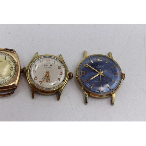 612 - 4 x Vintage Gents Wristwatch Heads Handwind / Automatic WORKING Inc. Waltham Etc   Vintage Gents Ass... 