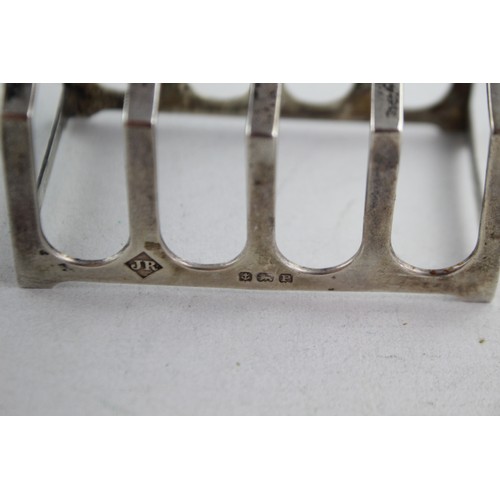 614 - Vintage Hallmarked 1939 Birmingham STERLING SILVER 5-Bar Toast Rack (47g)   Maker - Arthur James Ram... 